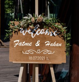 Сватбена табела "WELCOME"